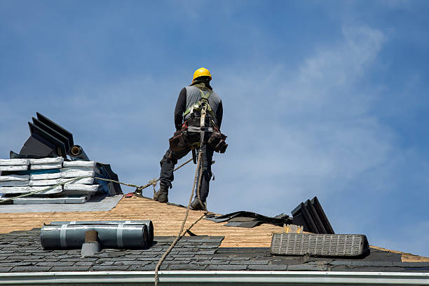 Professional Flat Roof Repair technician working in Clinton, OH